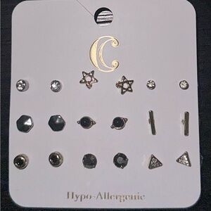 Charming Charlie Gold and Black Earrings Set